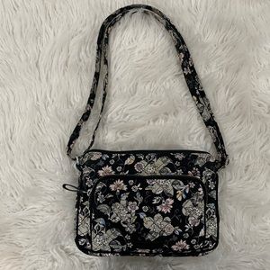 Vera Bradley black Paisley Crossbody barely used